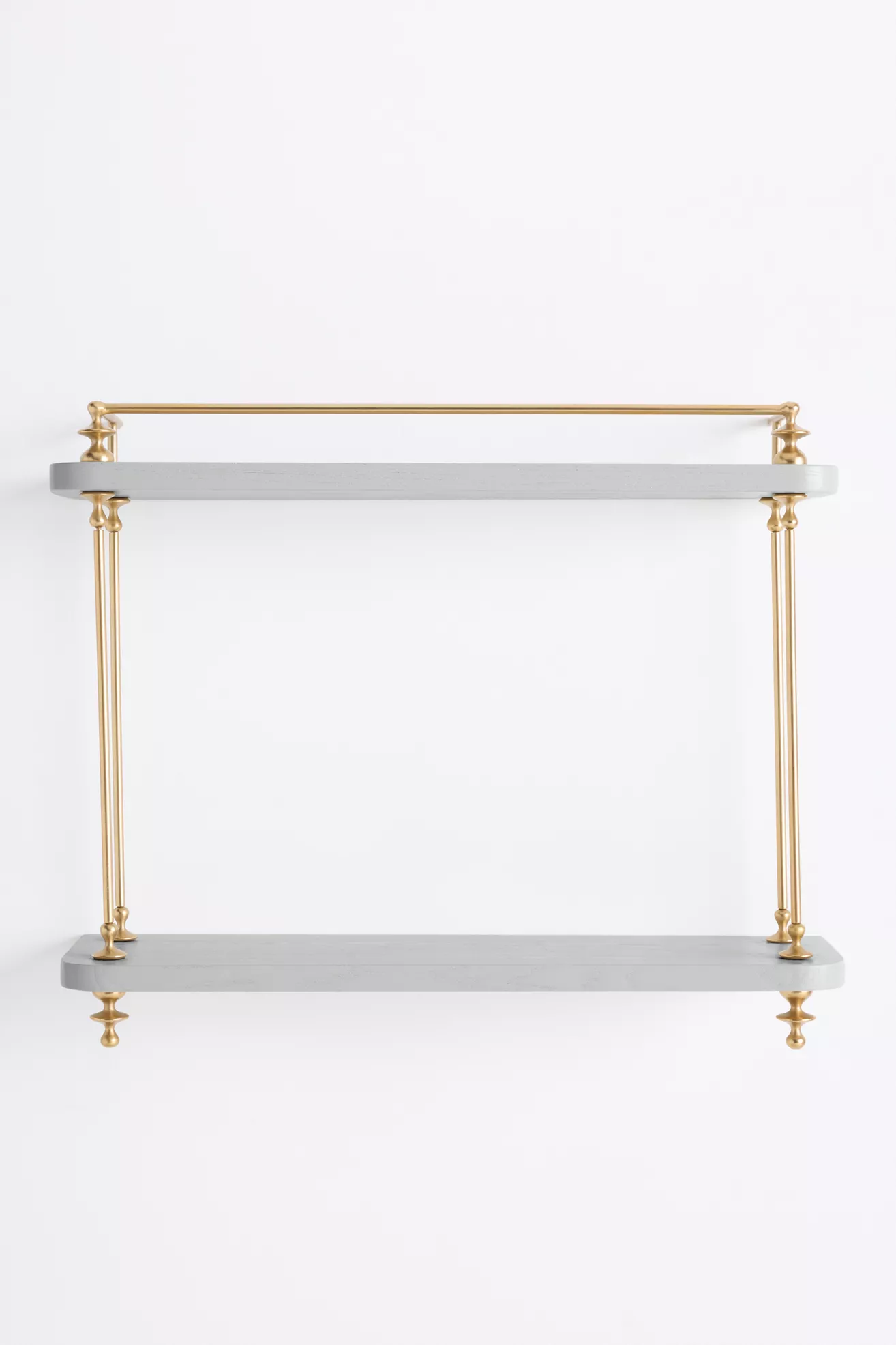Amara Two-Tier Wood Shelving Unit - thumbnail 2