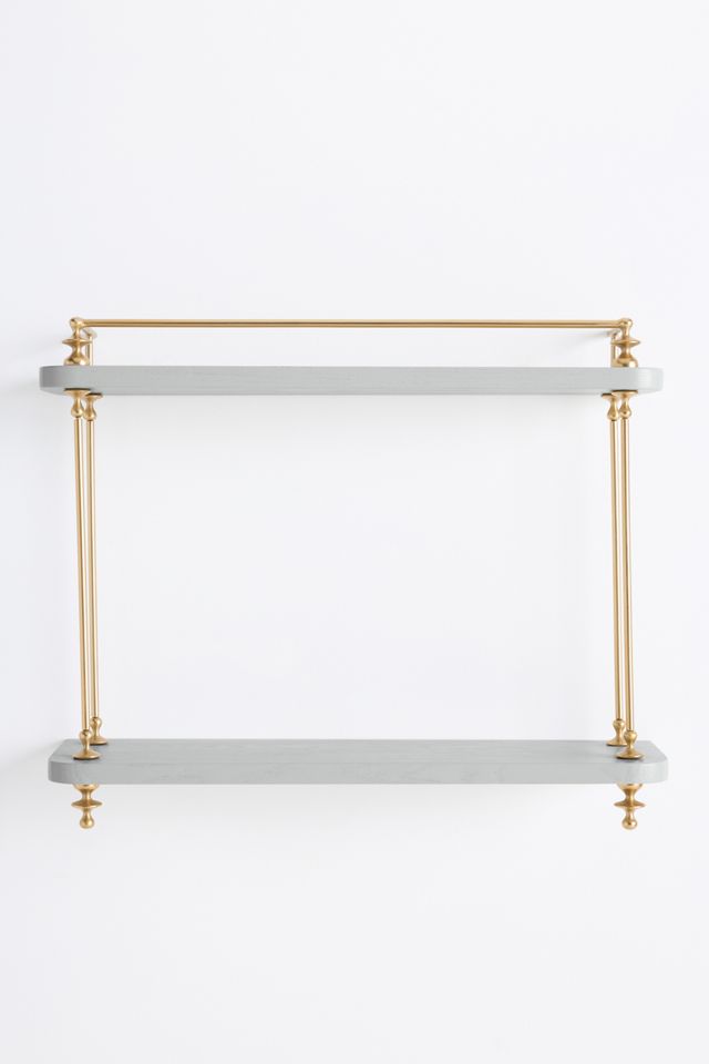 Amara Two-Tier Wood Shelving Unit #1