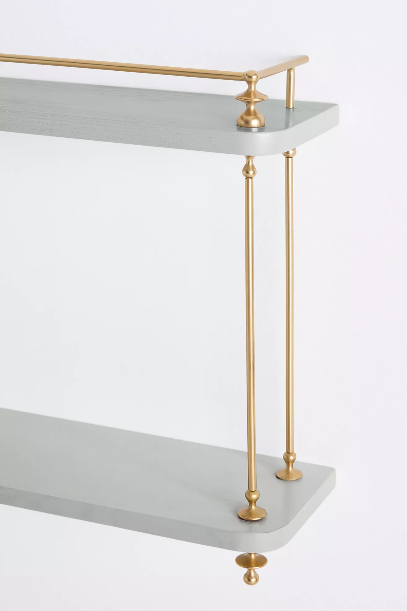 Amara Two-Tier Wood Shelving Unit - thumbnail 3