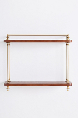Amara Two-Tier Wood Shelving Unit