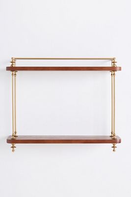 Amara Two-Tier Wood Shelving Unit