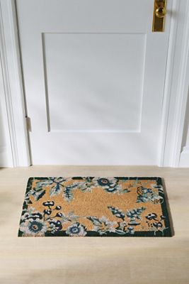 Floral Border Coir Printed Doormat