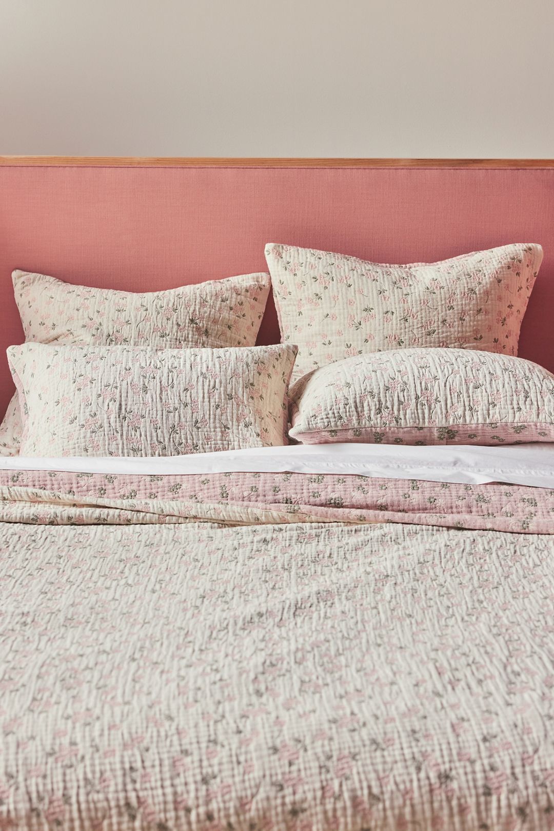 Floral Field Cotton Floral Jacquard Coverlet - Multi, Queen