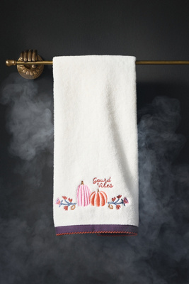 Anthropologie Halloween Icon Cotton Bath Towels