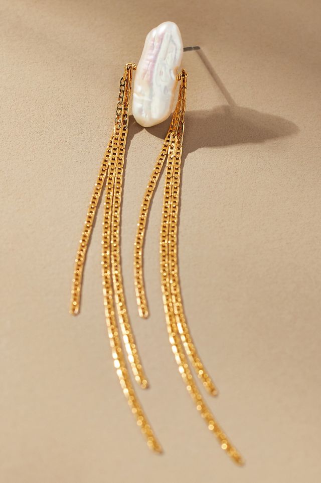 Slinky Pearl Drop Earrings #1