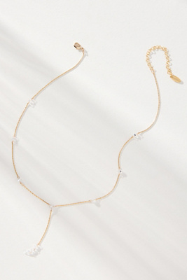 By Anthropologie Spaced Pearl Y-neck Necklace