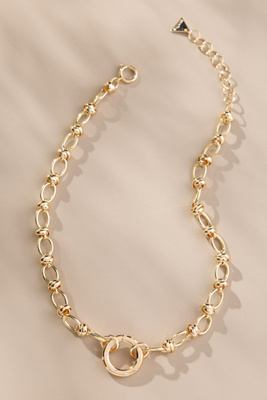 By Anthropologie Pavé Circle Clasp Necklace