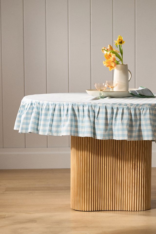 Galley & Fen Ruffled Gingham Tablecloth #2