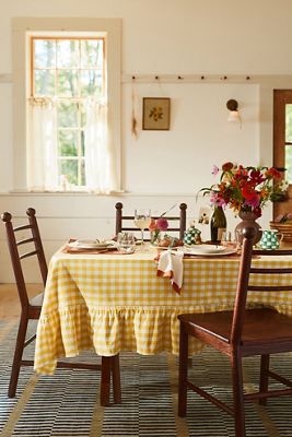 Galley & Fen Ruffled Gingham Tablecloth