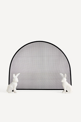 Anthropologie Rabbit Marble Fireplace Screen In Multi