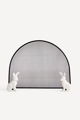 Rabbit Marble Fireplace Screen