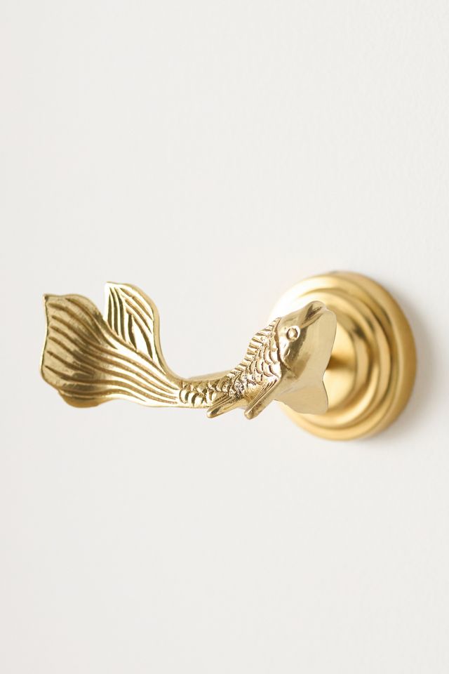 Koi Fish Solid Brass Tieback #2