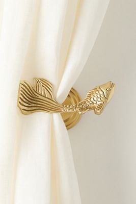 Koi Fish Solid Brass Tieback