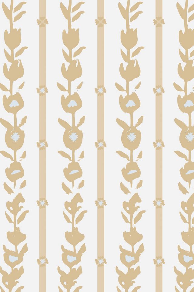 Esme Floral Striped Wallpaper #1