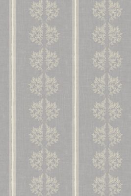 Vintage Branches and Stripes Wallpaper