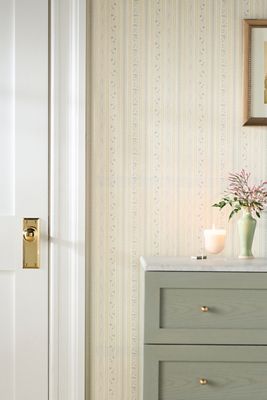 Orchard Stripes Floral Wallpaper