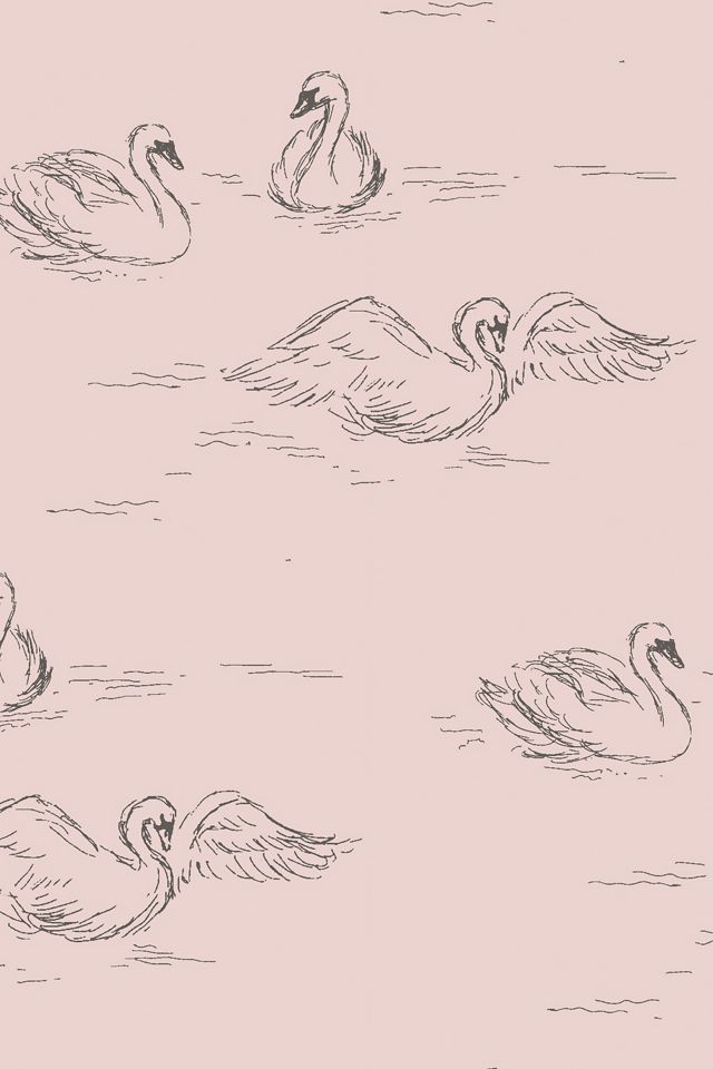 Swans Rose Quartz Wallpaper #1