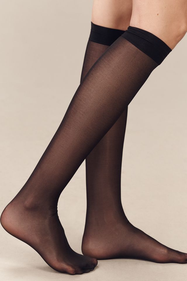 Lechery® Lustrous Silky Shiny Sheer Knee-High Socks, Set of 2 #1