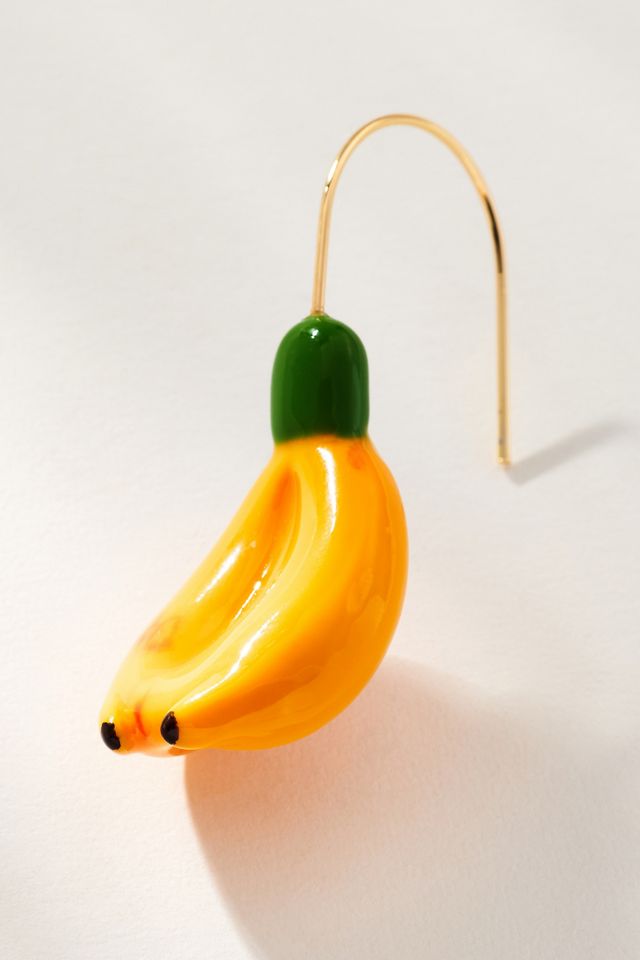 Fruit Icon Glass Drop Earrings #3