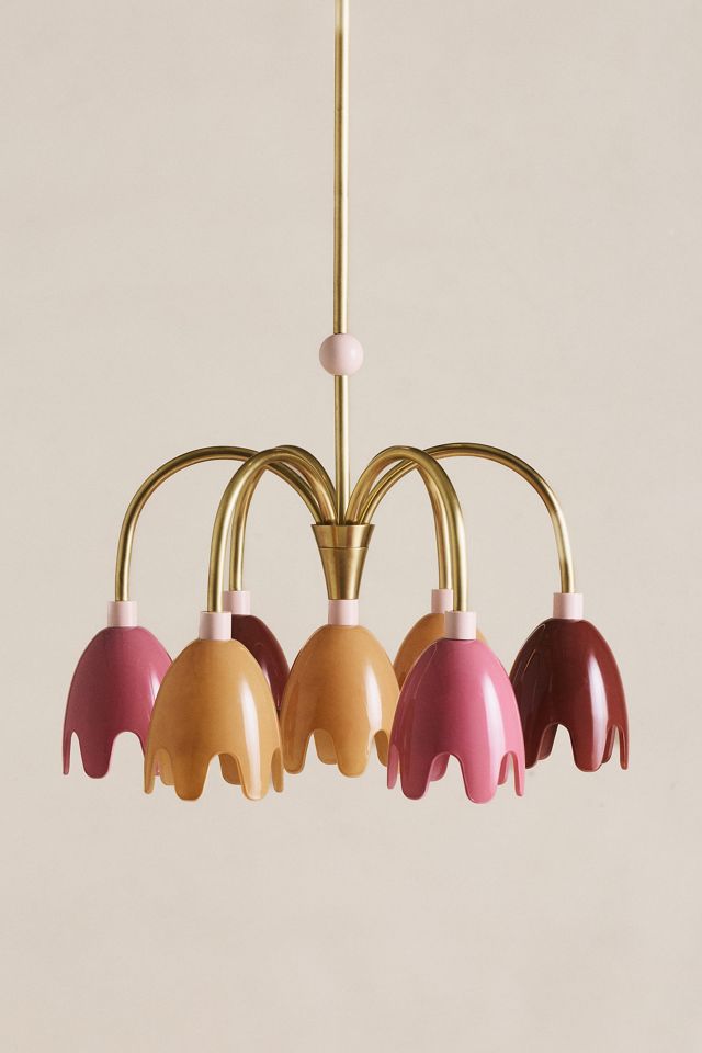 Merve Kahraman Floral Glass Chandelier #4