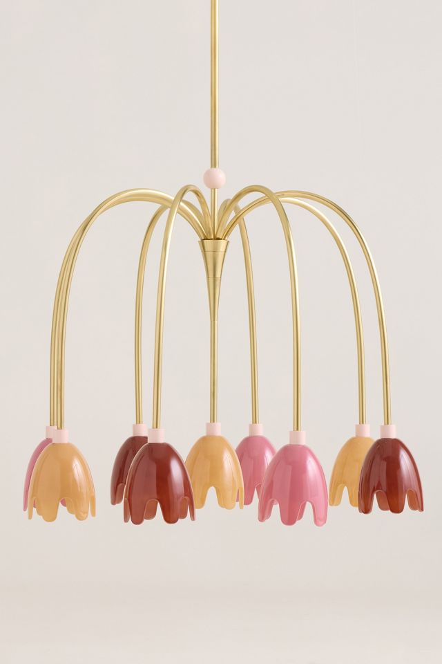 Merve Kahraman Floral Glass Chandelier #3