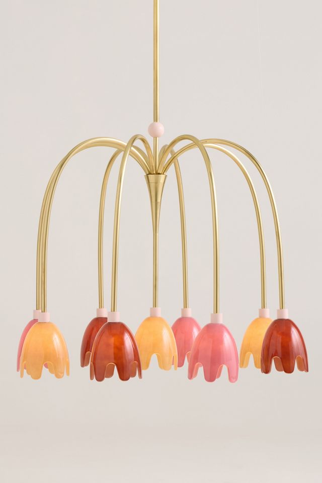 Merve Kahraman Floral Glass Chandelier #4