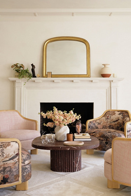 ラタン装飾鏡バンブーヴィンテージミラーAccessory Art Studios The Gleaming Louie Beaded Arched Mantel Mirror | AnthroHome