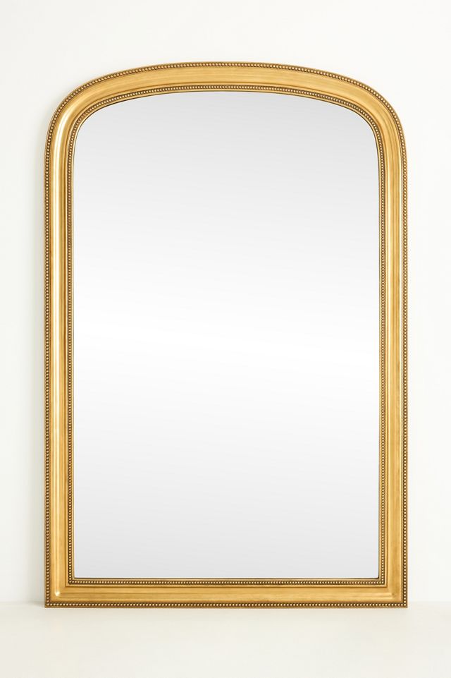 The Gleaming Louie Beaded Arched Floor Mirror #2
