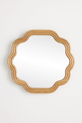 The Clara Scalloped Wood Mirror