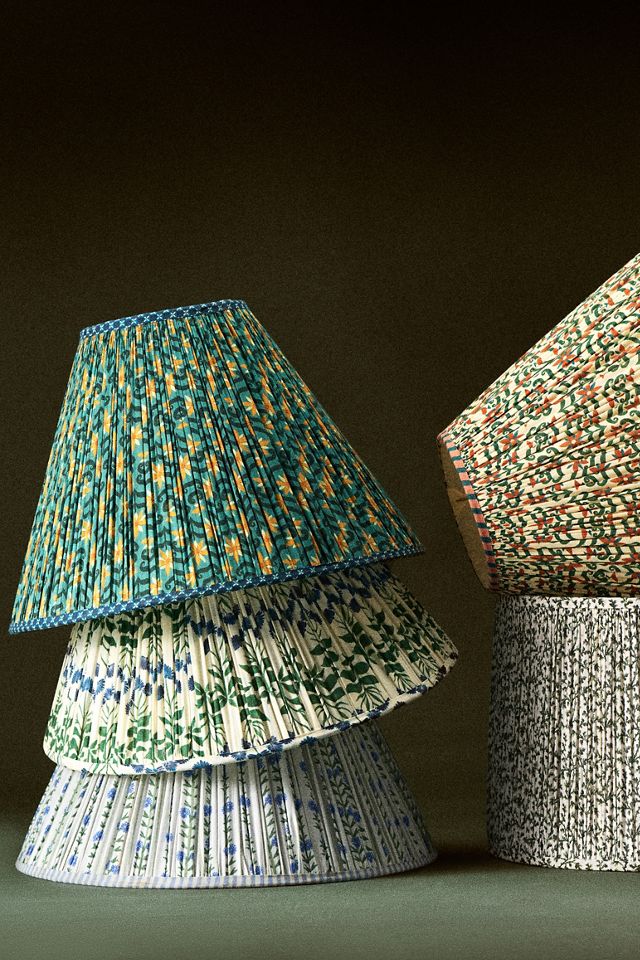 NATALDESIGN×HALFTRACKPRODUCTS LAMPSHADE Printed Goods Shirred Empire Lampshade | Anthropologie