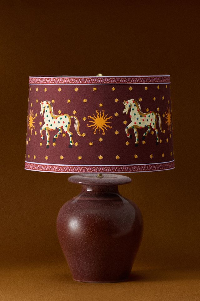 Printed Goods Horse 16"  Drum Lampshade #4