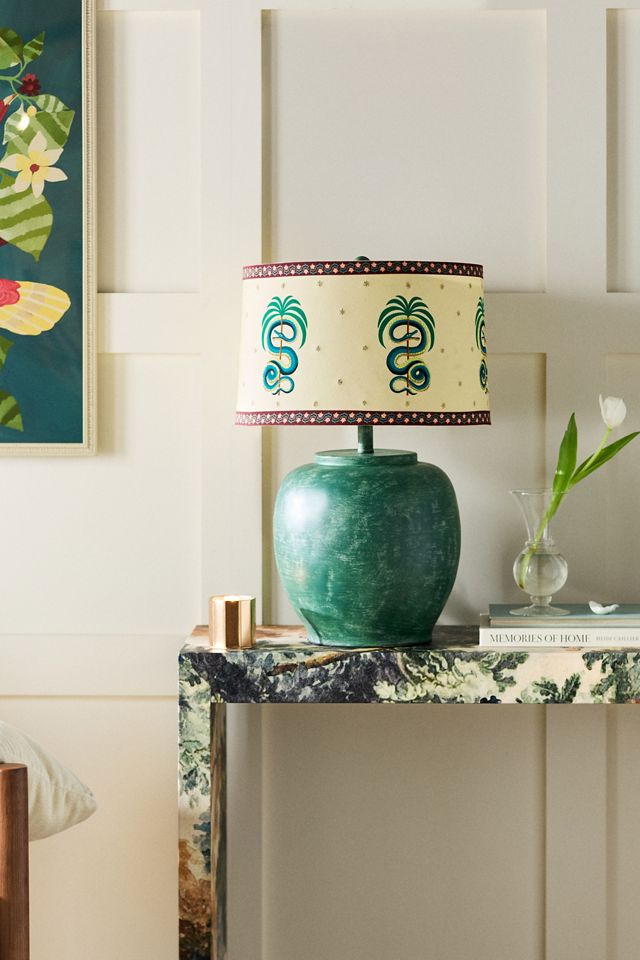 Printed Goods Snake 16" Drum Lamp Shade #1