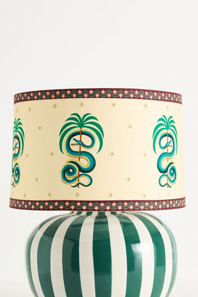 Printed Goods Snake 16" Drum Lamp Shade #2