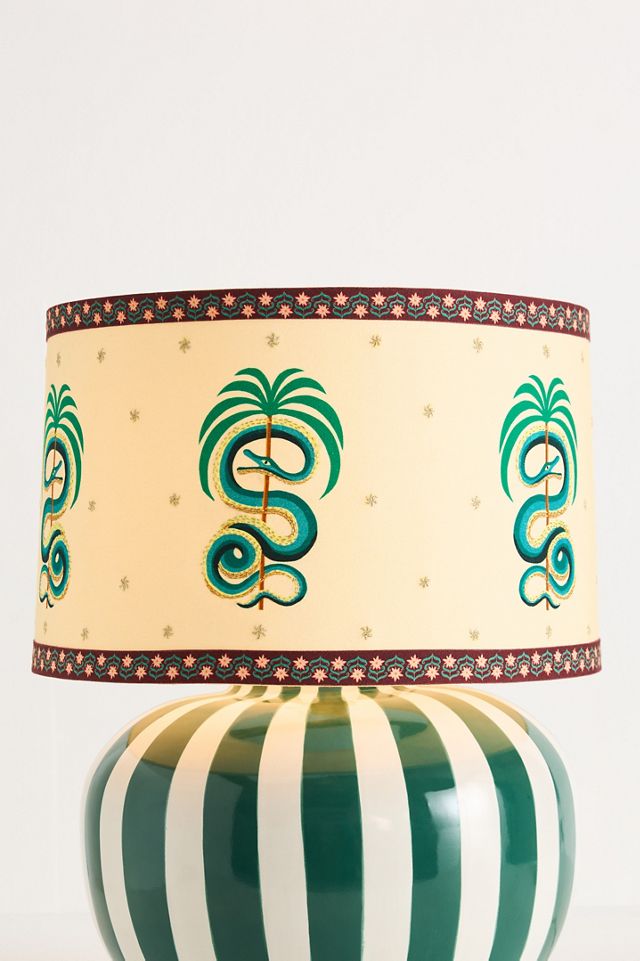 Printed Goods Snake 16" Drum Lamp Shade #3