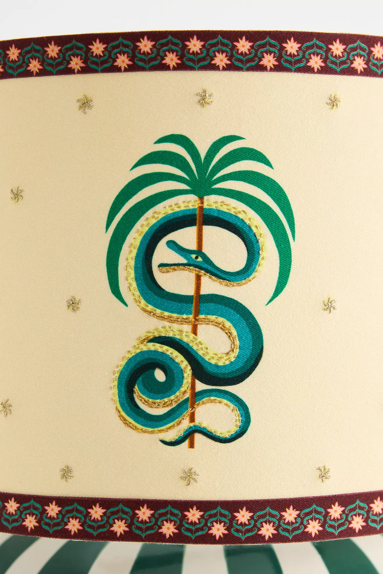 Printed Goods Snake 16"  Drum Lampshade - thumbnail 2