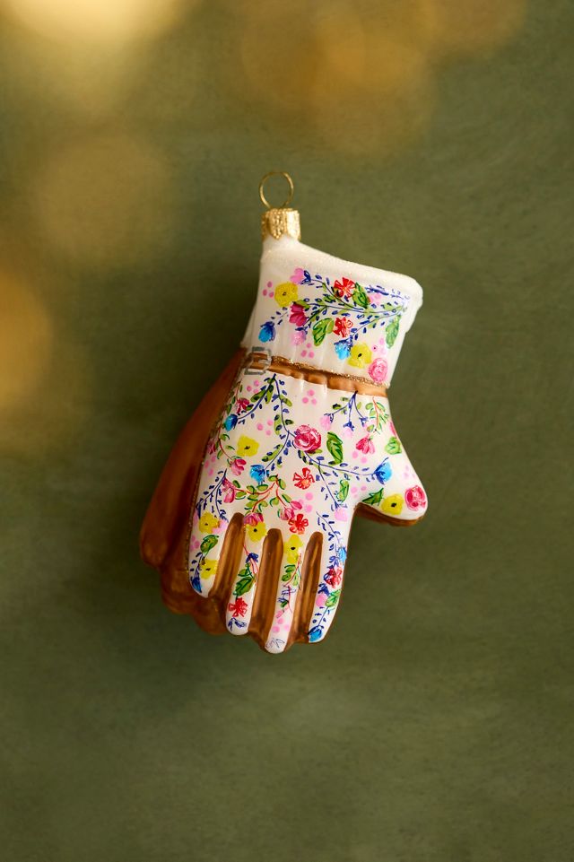 Terrain Garden Gloves Glass Ornament #1