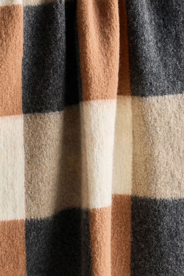 Saddle Wool Blend Throw Blanket #1