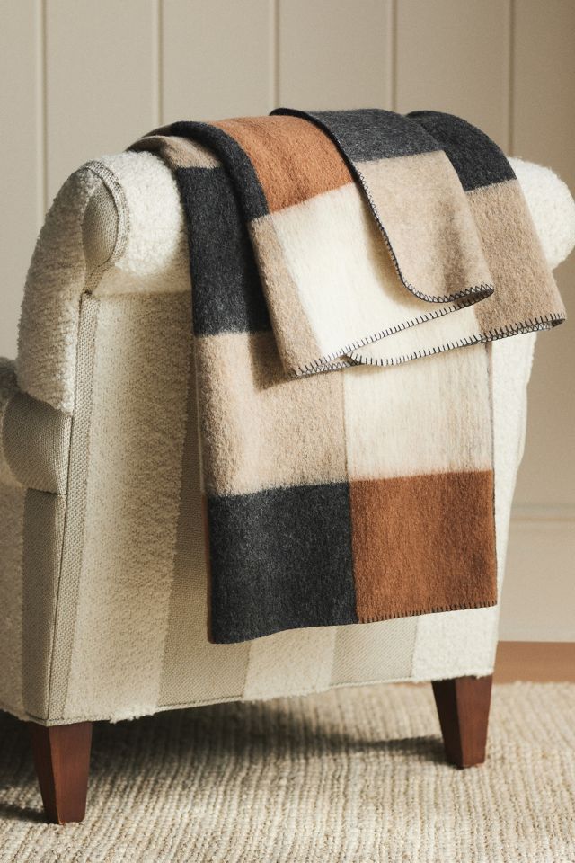 Saddle Wool Blend Throw Blanket #2