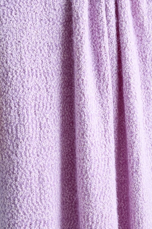 Eyelash Popcorn Knitted Throw