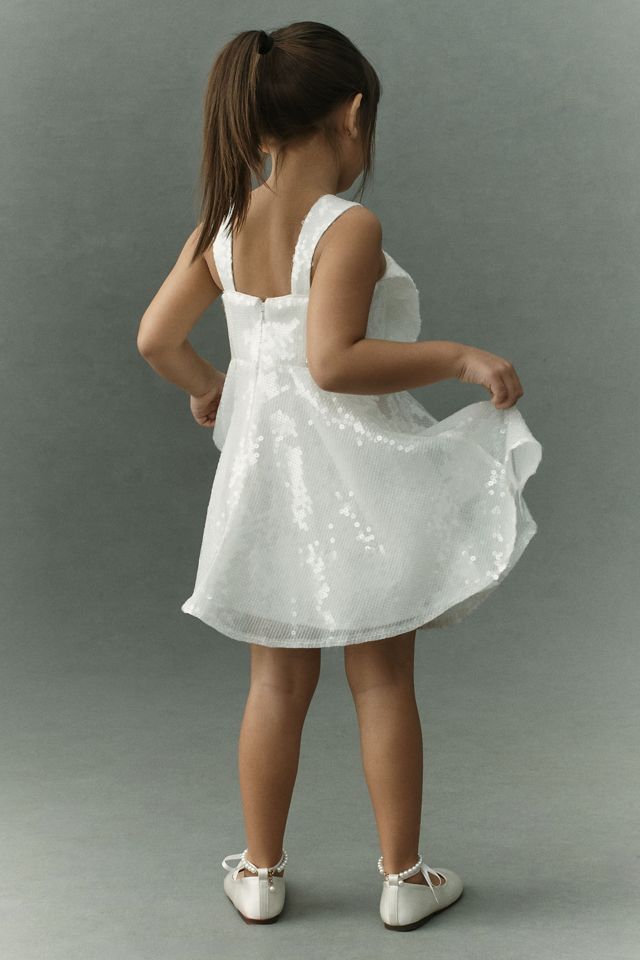 Bardot Junior Selina Sequin Bow Mini Flower Girl Dress #3
