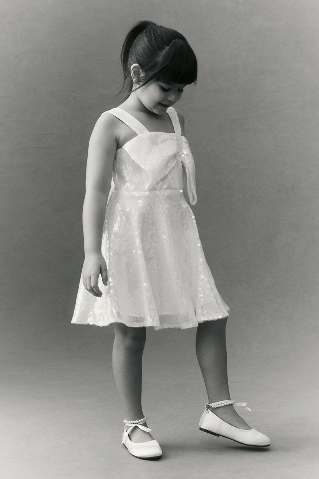 Bardot Junior Selina Sequin Bow Mini Flower Girl Dress #4
