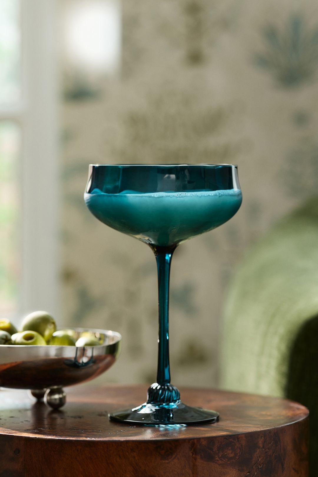 Cybelle Coupe Glasses, Set of 4 - Peacock, Set Of 4