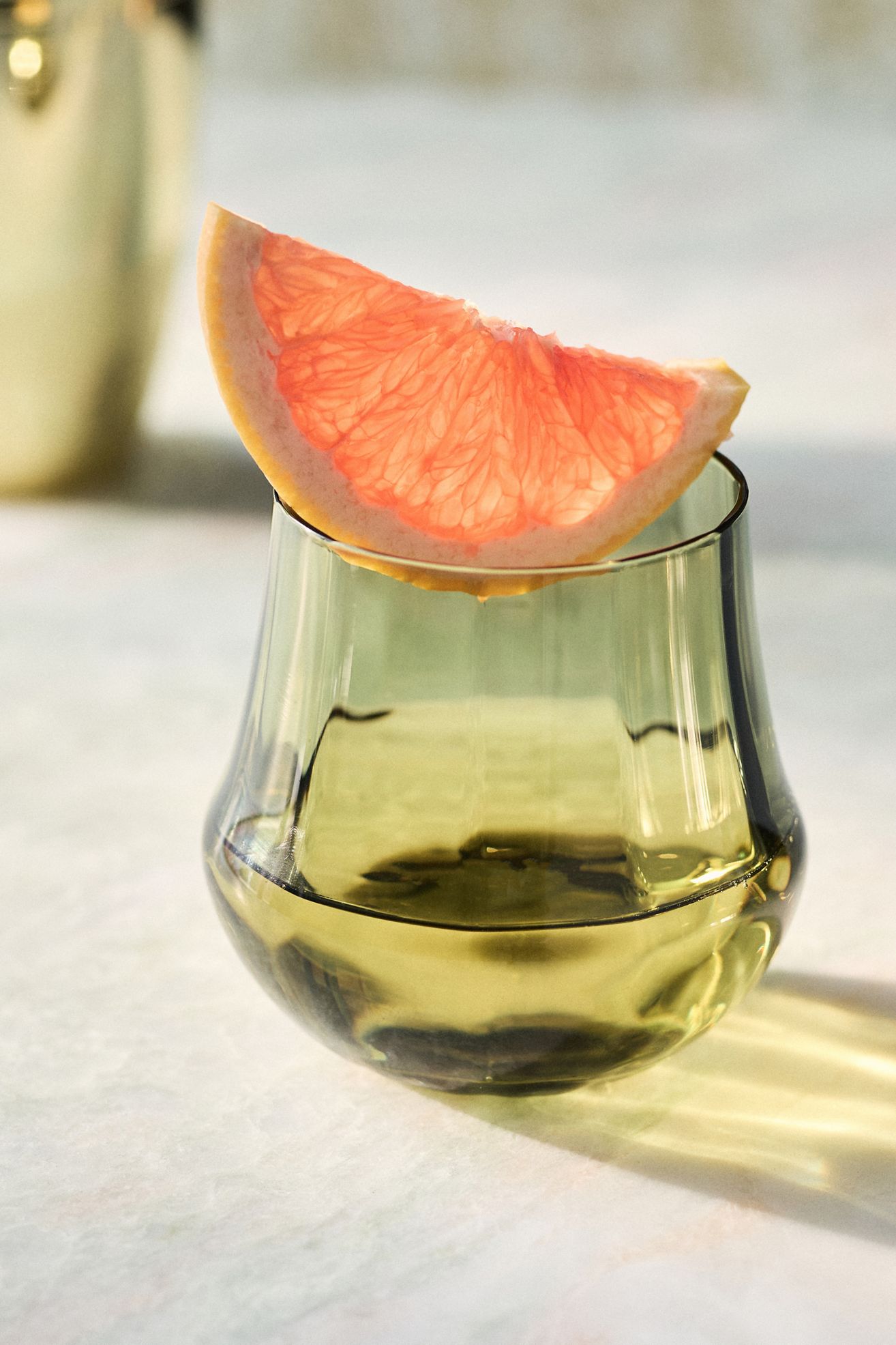 Cybelle Stemless Wine Glasses, Set of 4 - Olive, Set Of 4