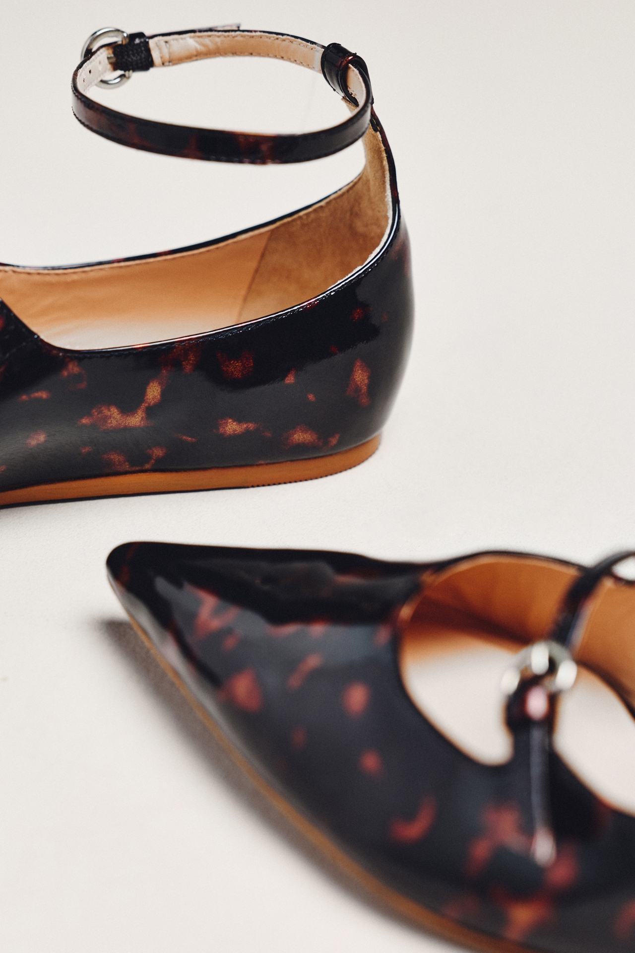 Maeve Triple-Strap Mary Jane Flats