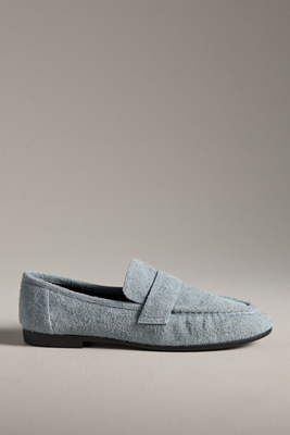 Black Suede Studio Arrow Suede Loafers In Blue