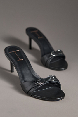 Black Suede Studio Joanna Mules In Multi