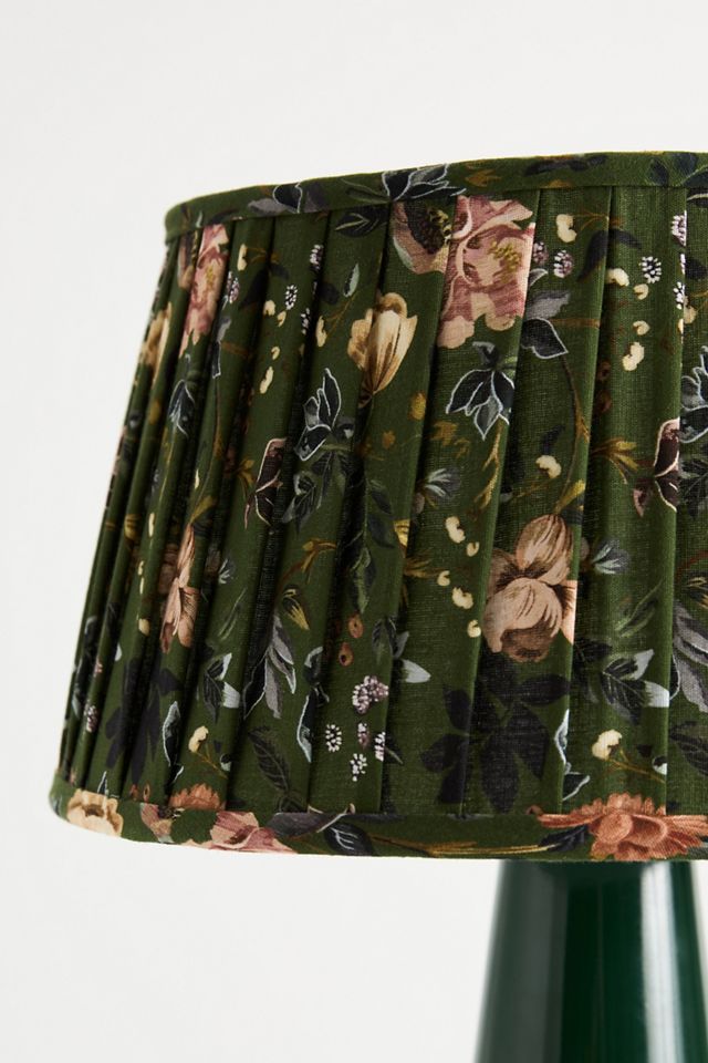 Avalina Enameled Metal Printed Pleated Shade Table Lamp #2