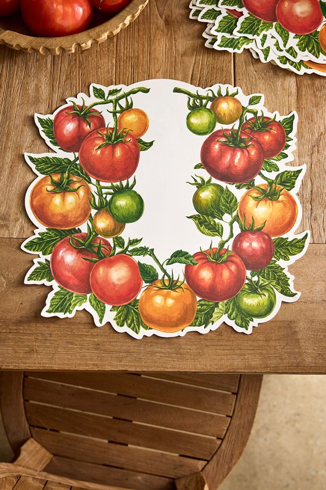 Tomato Wreath Paper Placemats, Set of 12 #1