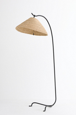 Anthropologie Bainbridge Seagrass Floor Lamp