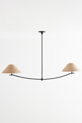 Anthropologie Bainbridge Seagrass Linear Pendant Light